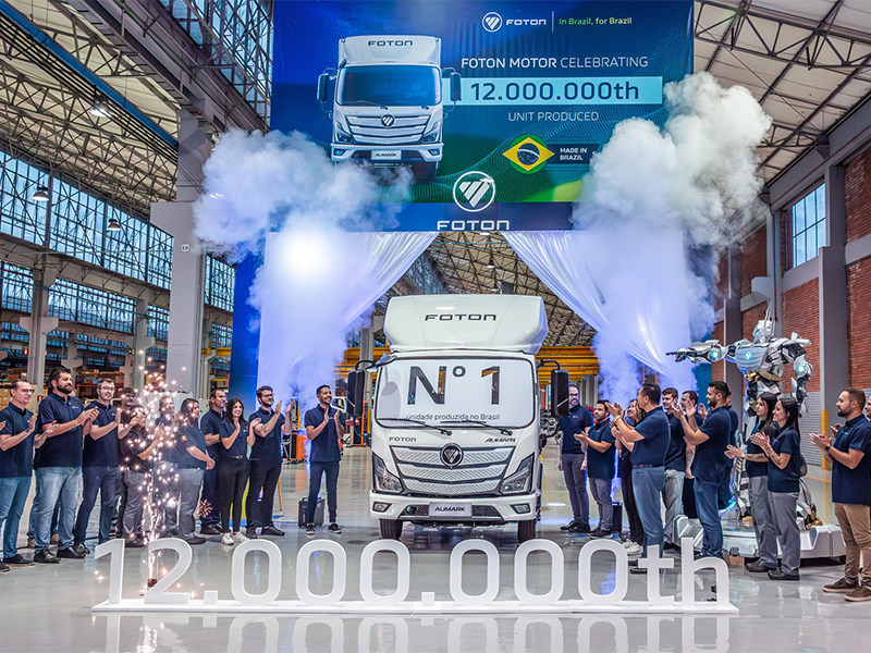 Foton Motor's expansion in Brazil with hydrogen trucks, electric buses, and locally produced light trucks.